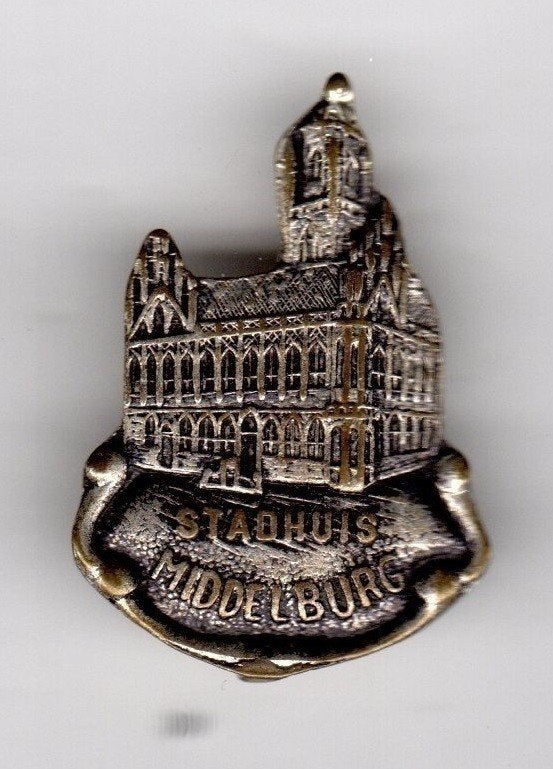 BROCHE STADHUIS MIDDELBURG 2e (A3), Ophalen of Verzenden, Gebruikt, Overige onderwerpen