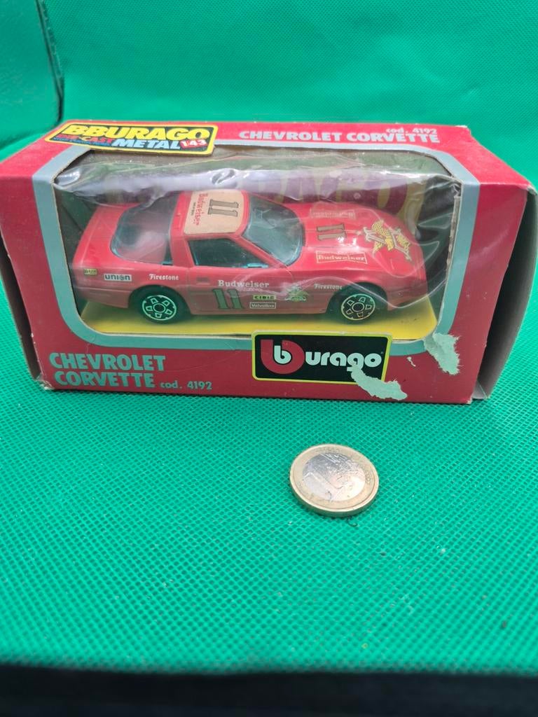 306 chevrolet corvette 1/43 bburago, Ophalen of Verzenden, Zo goed als nieuw, Auto, Overige merken