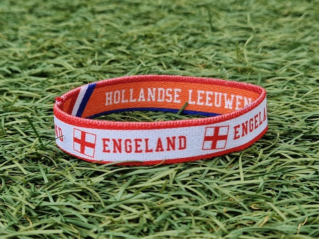 Dubbelzijdig armbandje Engeland / Oranje - WK 2026, Maat L, Verzenden, Nieuw, Overige typen
