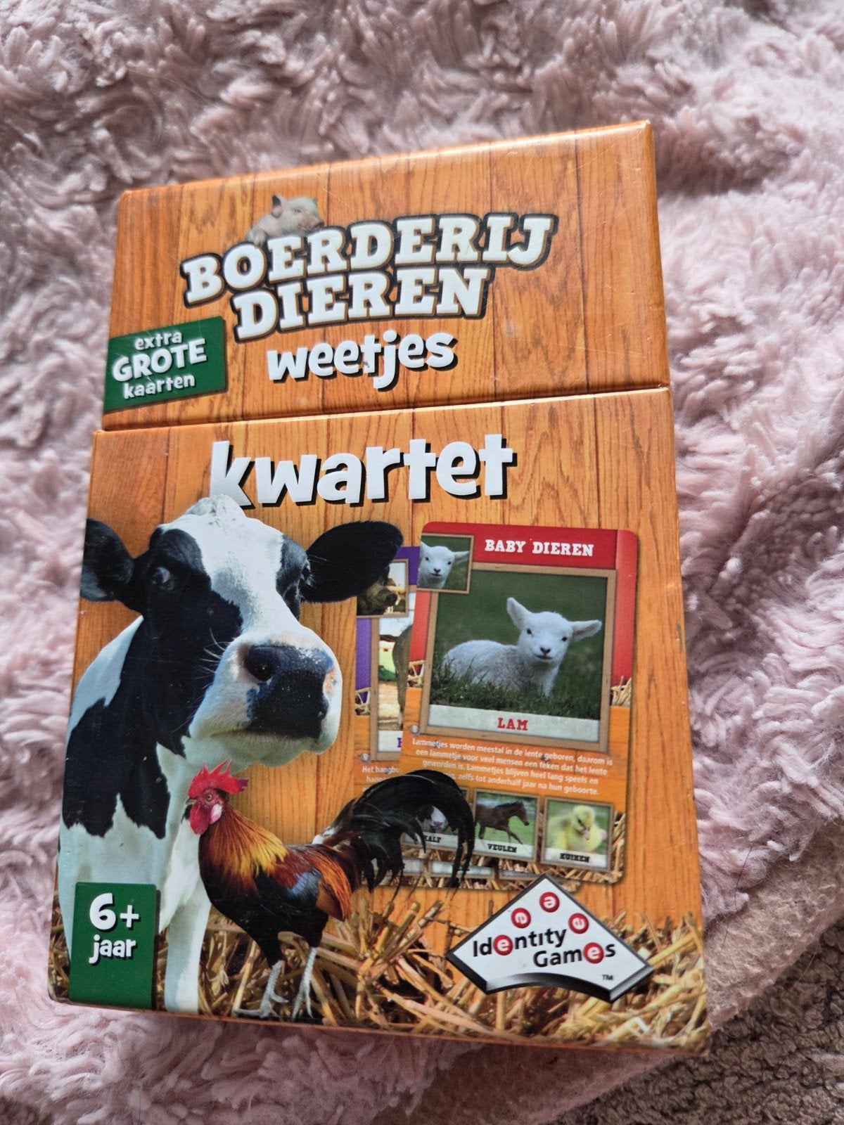 Boerderij Dieren Weetjes Kwartet, Drie of vier spelers, Ophalen of Verzenden, Zo goed als nieuw, Identity Games