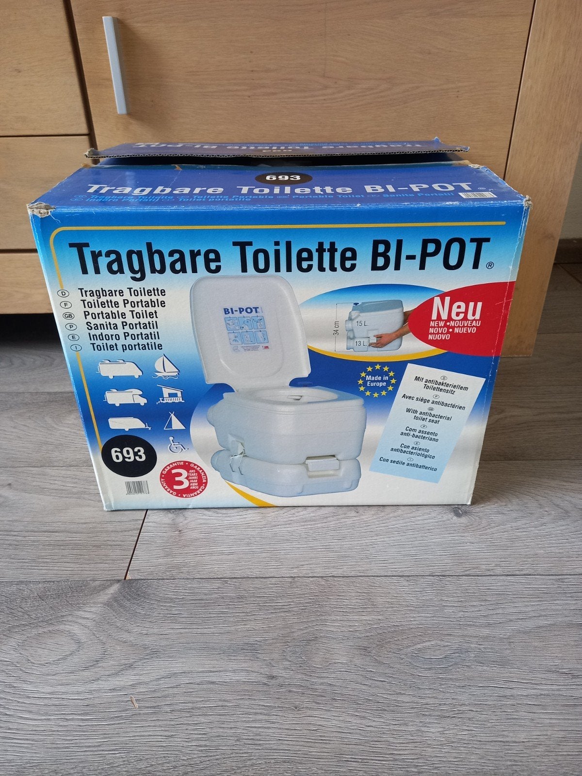 Nieuwe Draagbare Toilet Bi-Pot - Ideaal voor Camping/Boot, Ophalen, Nieuw