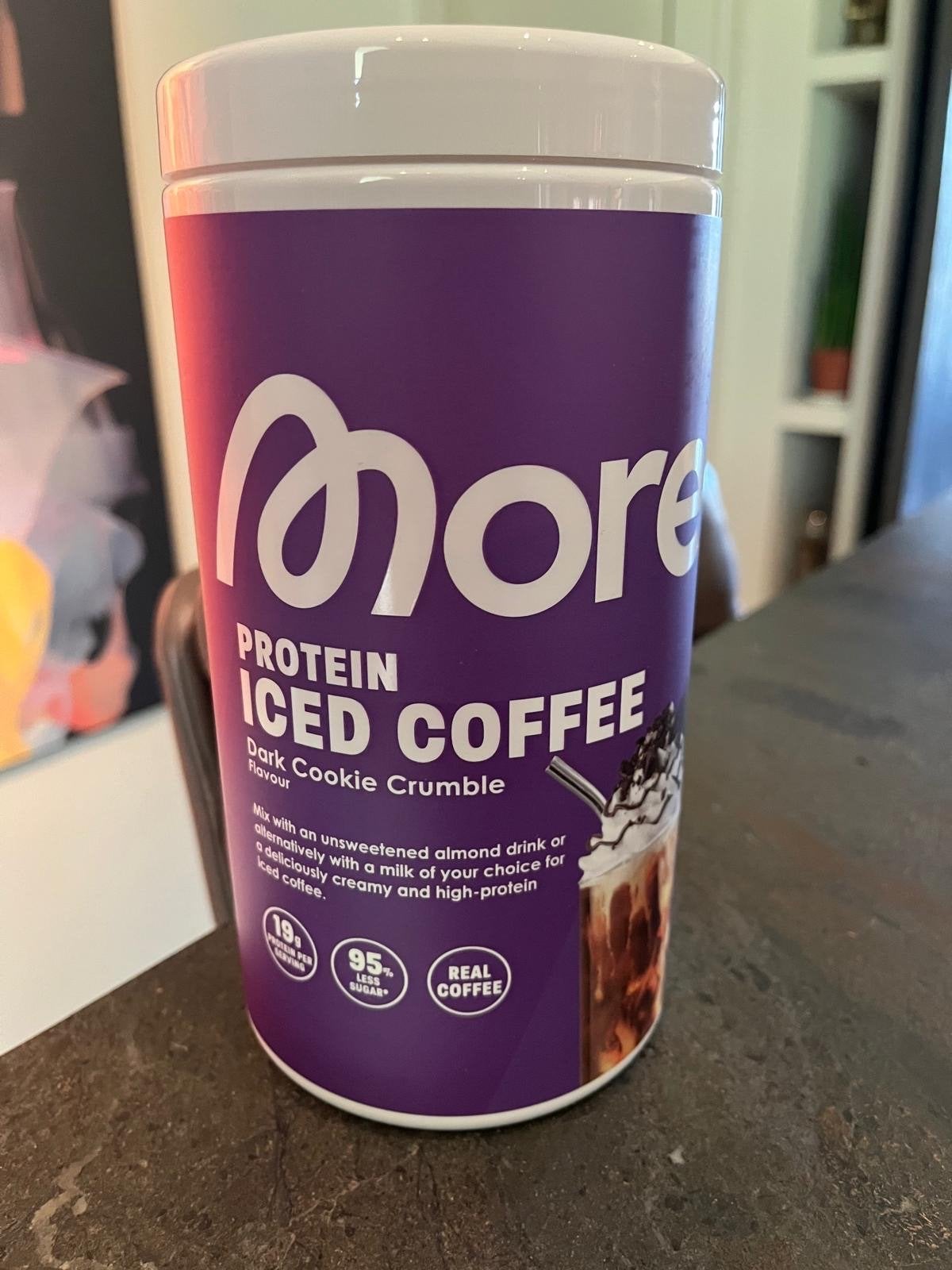 More Protein Iced Coffee Dark Cookie Crumble, Ophalen of Verzenden, Zo goed als nieuw, Poeder of Drank