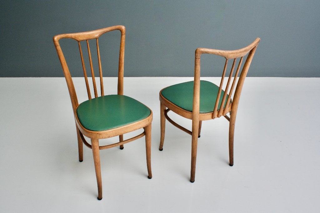 6 Italiaanse stoelen eetkamer midcentury vintage retro, Huis en Inrichting, Stoelen, Gebruikt, Vijf, Zes of meer stoelen, Hout