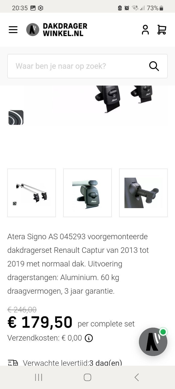 Dakdragers Renault captur, Auto diversen, Dakdragers, Ophalen of Verzenden