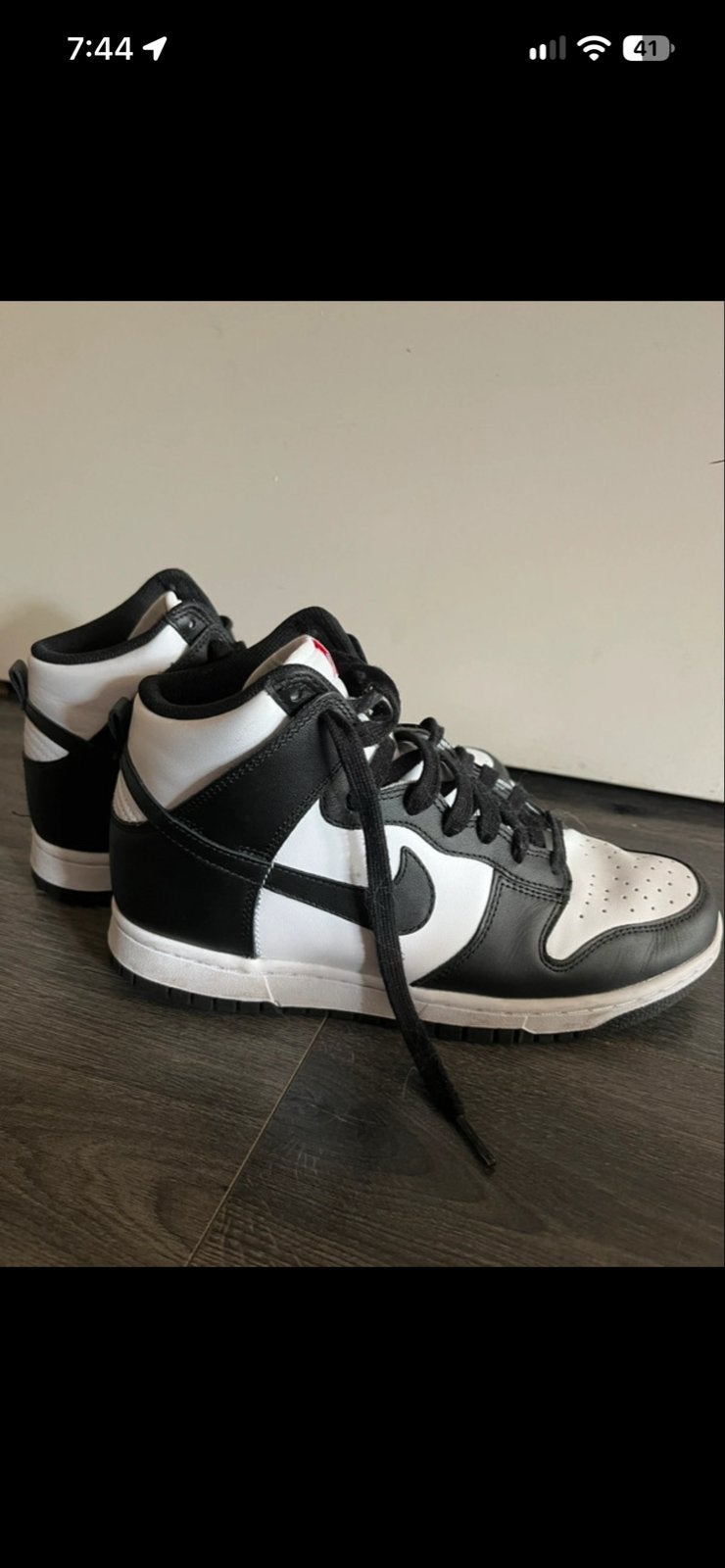 Nike Dunk High Panda - Maat 40, Kleding | Dames, Wit, Ophalen of Verzenden, Sneakers of Gympen, Zo goed als nieuw