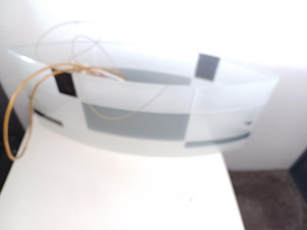 Moderne wandlamp met glas en metaal, Ophalen of Verzenden, Gebruikt, Glas, Modern