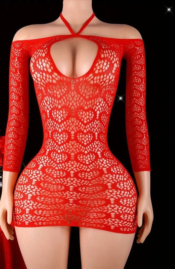 rode lingerie jurkje, Verzenden, Rood, Body of Korset