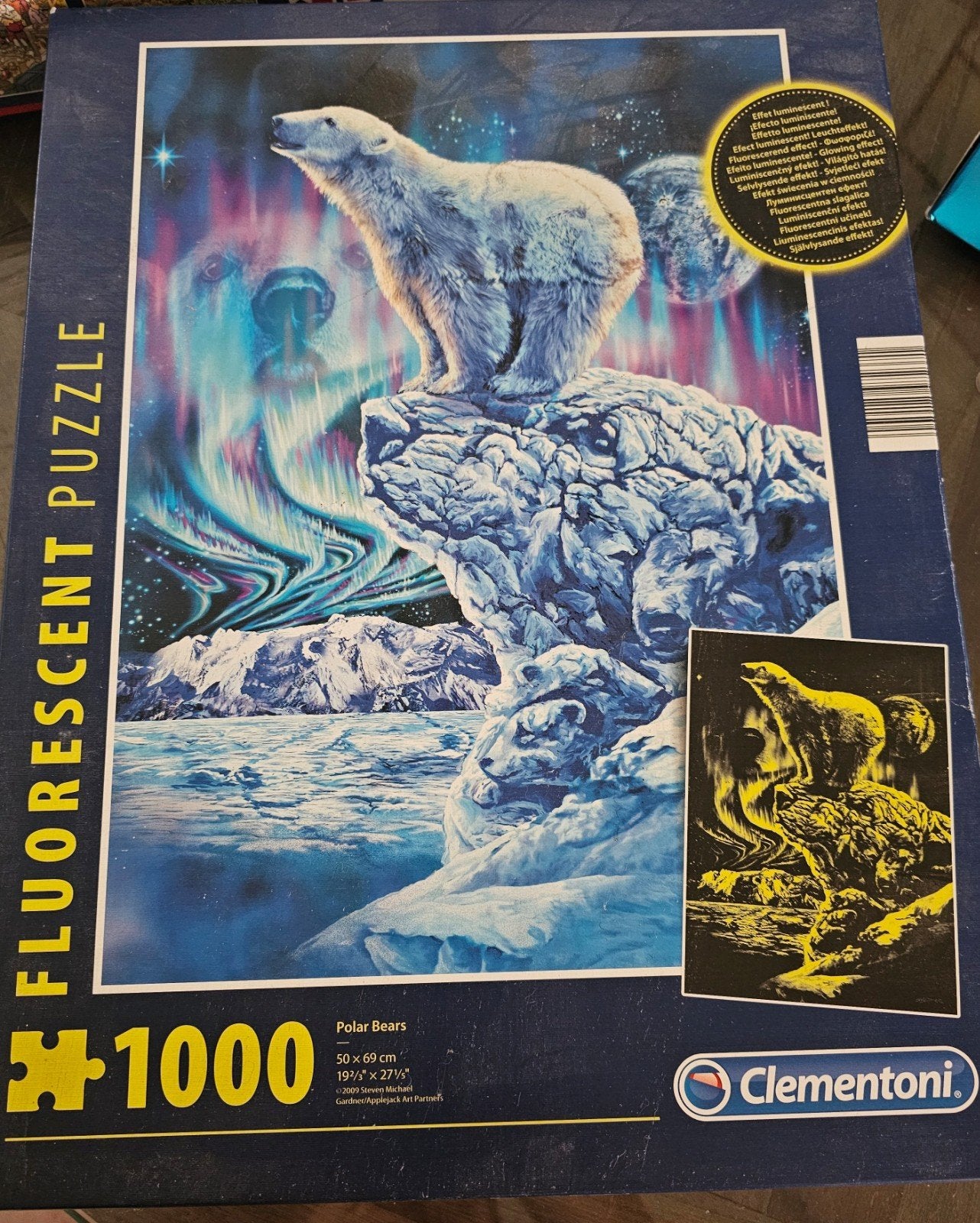 Clementoni Fluorescerende Legpuzzel Poolberen 1000 stukjes, Ophalen, 500 t/m 1500 stukjes, Gebruikt, Legpuzzel