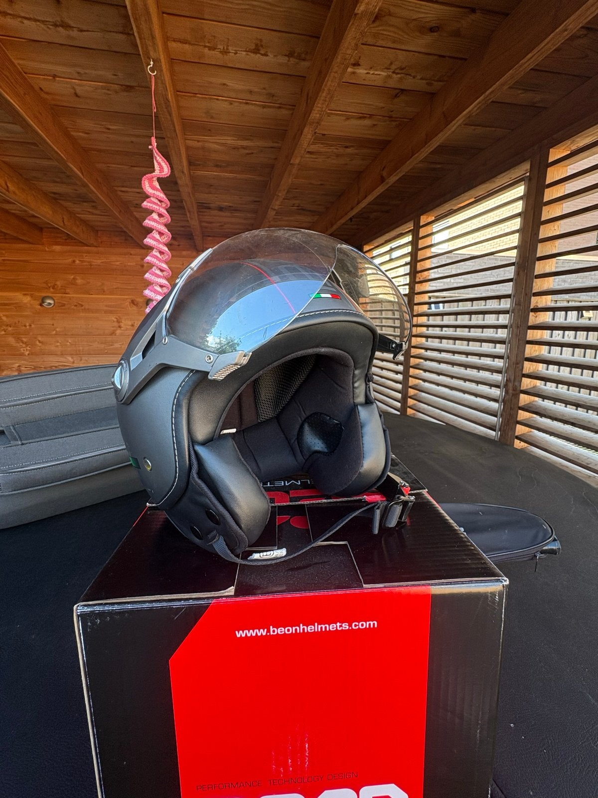 Nieuwe Beon Design Jethelm B-100B Luxe Titanium XS, Fietsen en Brommers, Brommerhelmen, Ophalen