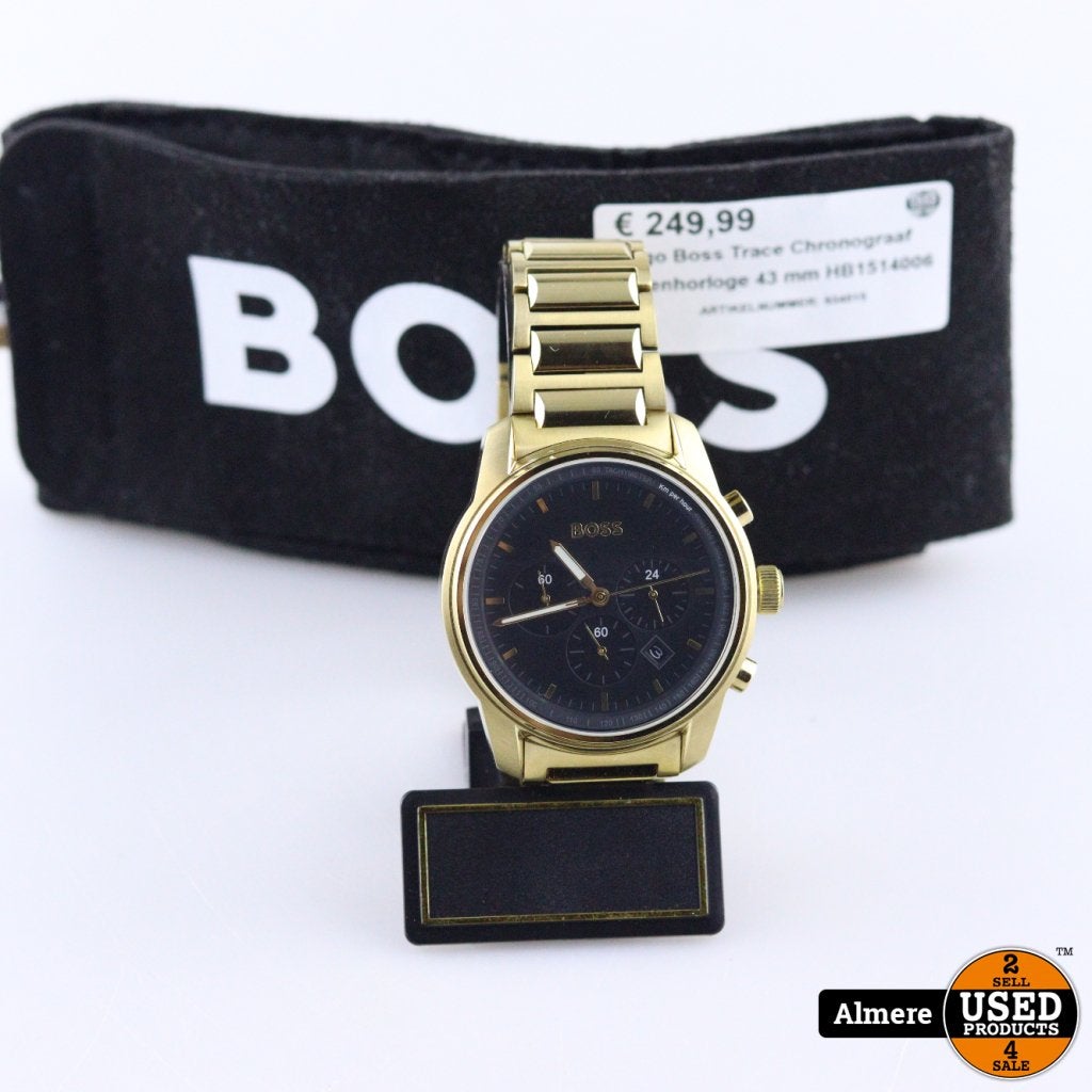 Hugo Boss Trace Chronograaf Herenhorloge 43 mm HB1514006, Hugo Boss, Gebruikt, Support@hugoboss.com, Dieselstr. 12
72555 Metzingen
Germany