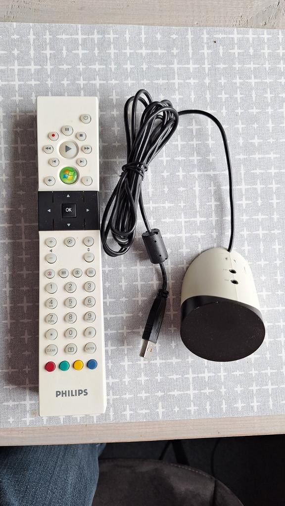 Philips afstandsbediening voor Windows Media Center + USB, Ophalen of Verzenden, Gebruikt, Origineel, Pc