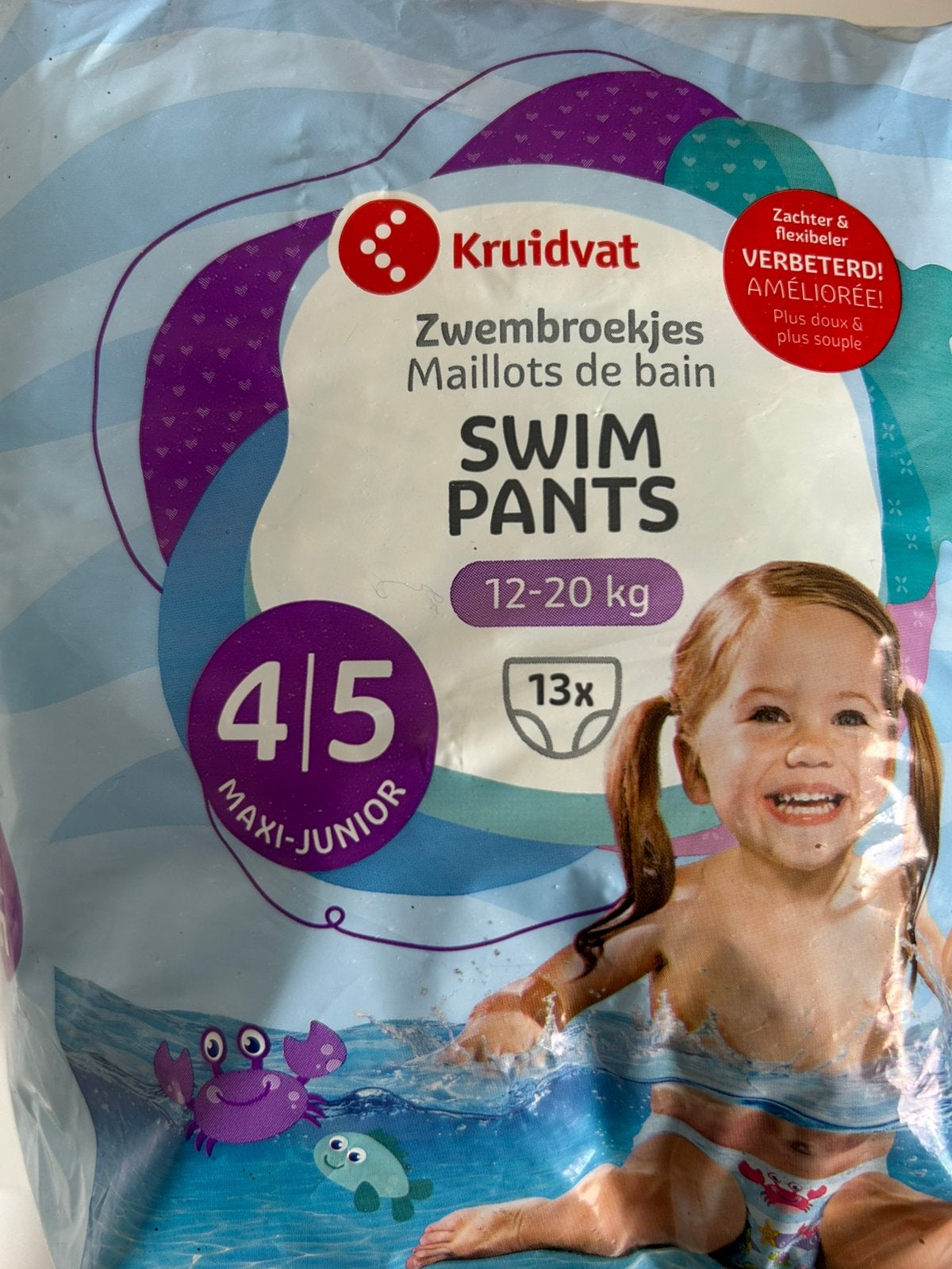 Kruidvat zwembroekjes maat 4/5 12–20 kg – 11 stuks, Ophalen, Zo goed als nieuw, Overige typen