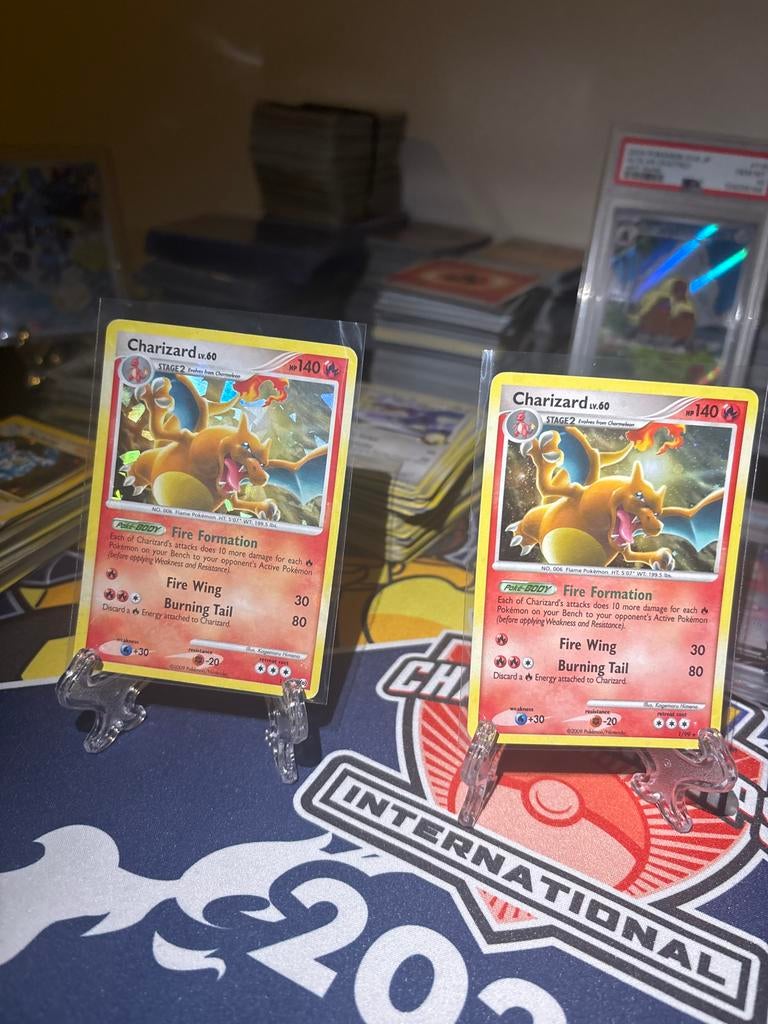 2x Charizard Lv.60 Pokémon Kaarten - Zeer Goede Staat, Ophalen of Verzenden, Zo goed als nieuw, Meerdere kaarten
