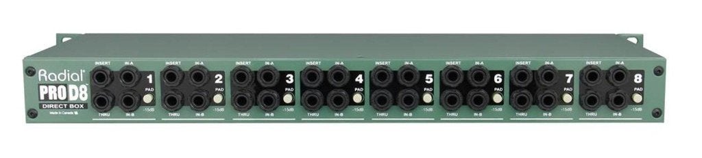 Radial ProD8 8-kanaals rackmount DI 1U, ., Overige typen, Nieuw, Ophalen of Verzenden
