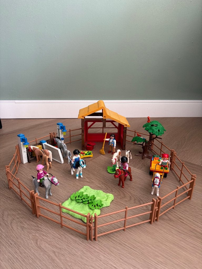 Playmobil ponyweide met kar, Ophalen of Verzenden, Gebruikt, Overige typen