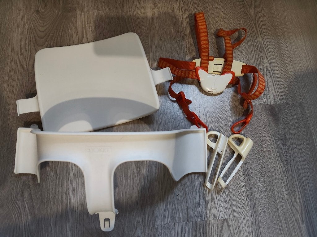 Tripp Trapp babyset en tuigje, Ophalen, Gebruikt, Meegroeistoel, Gordel(s)