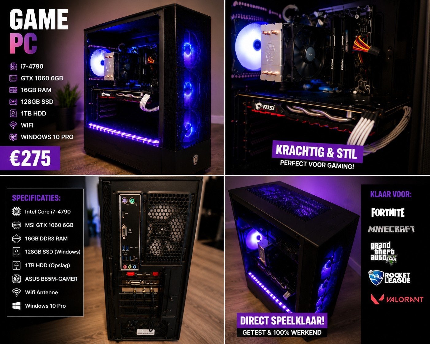 Gaming PC i7 GTX 1060 6GB | 16GB RAM | SSD + 1TB HDD, MSI, Virtual Reality, Nieuw, Ophalen of Verzenden