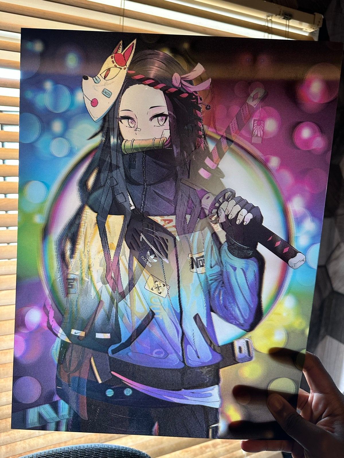 Demon Slayer 3D Poster - Tanjiro, Nezuko, Zenitsu - 30x40 cm, Film en tv, Overige typen, Nieuw, Klaar om op te hangen