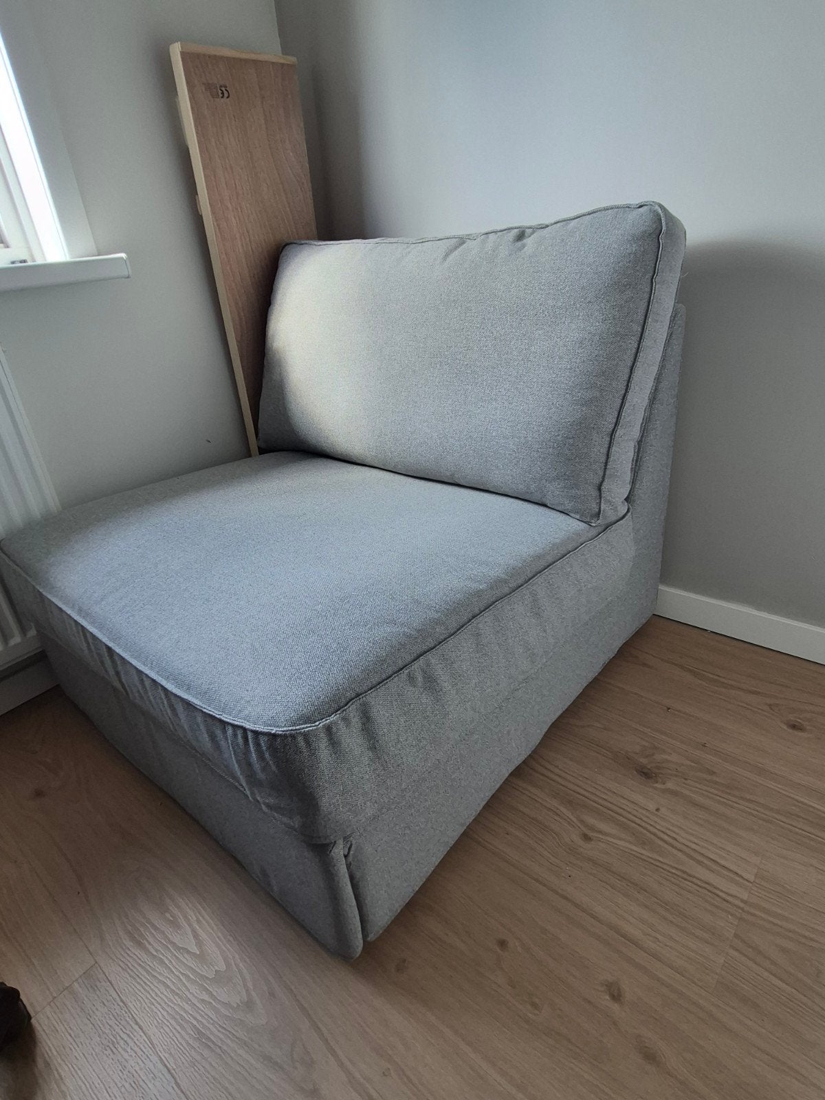 IKEA KIVIK slaapstoel/slaapbank - Grijs, Ophalen, Zo goed als nieuw, Eenpersoons, Grijs