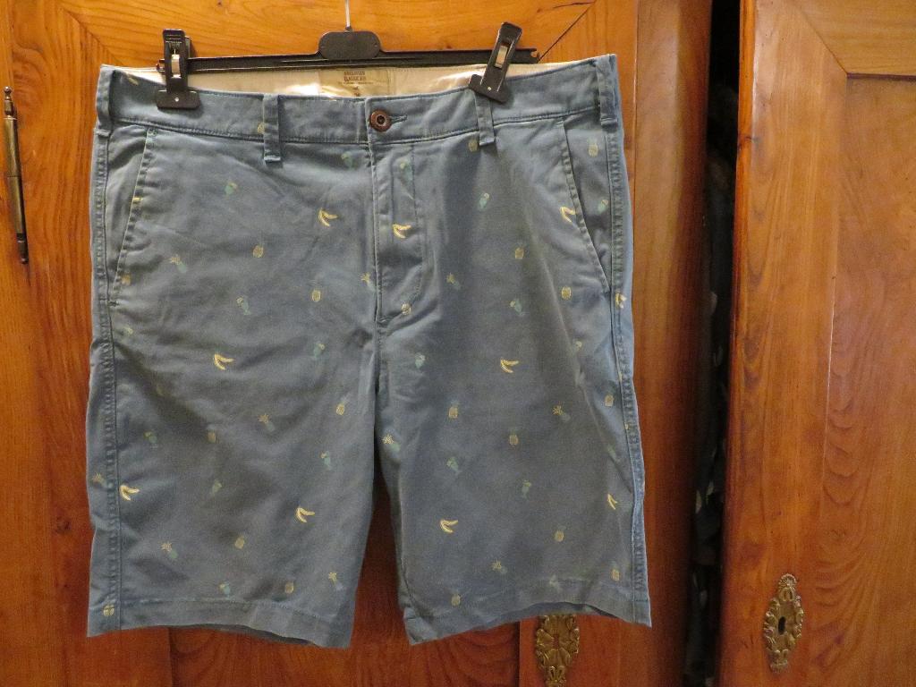 Heren korte broek short Hollister Classic Fit mt 36 =52/54, Maat 52/54 (L), Ophalen of Verzenden, Grijs, Gedragen