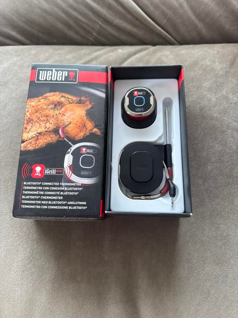 Weber iGrill Mini Bluetooth BBQ Thermometer, Tuin en Terras, Barbecue-accessoires, Zo goed als nieuw, Ophalen of Verzenden