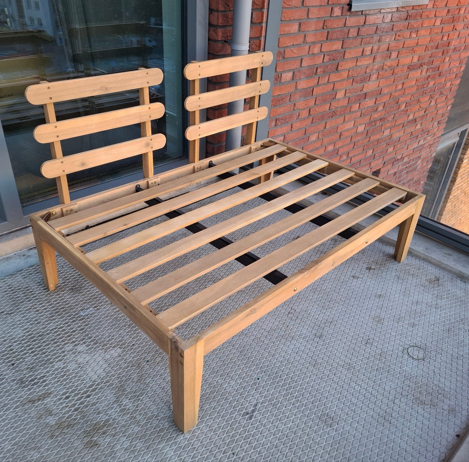 Nieuwe houten bank voor buiten of binnen, 150 tot 200 cm, 75 tot 100 cm, Ophalen of Verzenden, Rechte bank