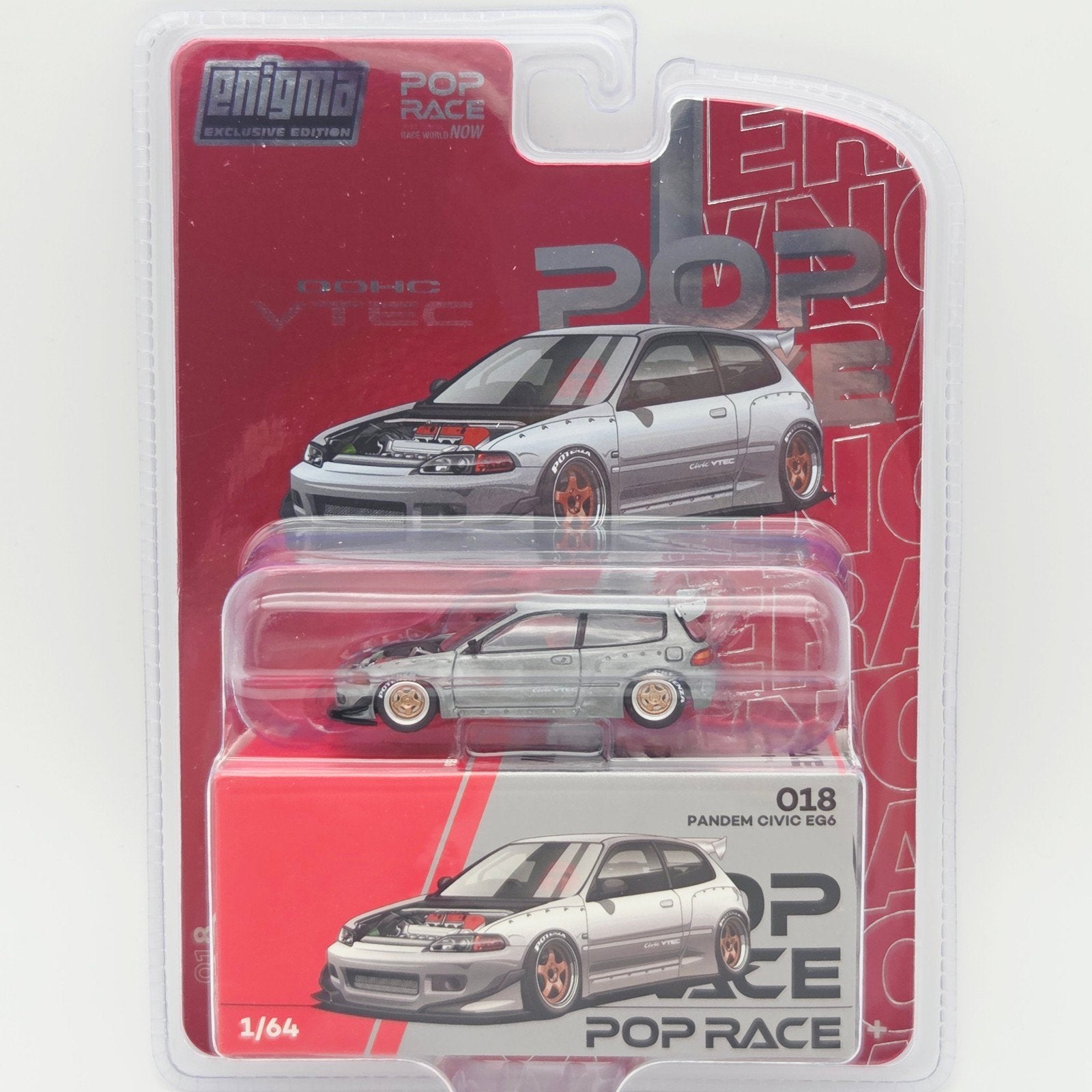 Pop Race – Pandem Civic EG6, raw metal, Mymodelcar@outlook.com, Auto, Ophalen of Verzenden, Pop Race