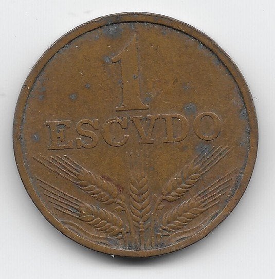 Portugal 1 escudo 1969 KM# 597, Postzegels en Munten, Munten | Europa | Niet-Euromunten, Verzenden, Overige landen, Losse munt