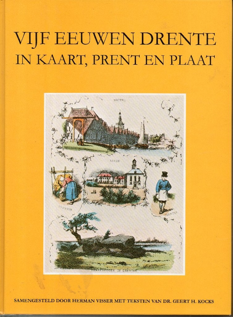 vijf eeuwen drente in kaart prent of plaat, Boeken, Verzenden, Zo goed als nieuw, Drenthe, Visser herman