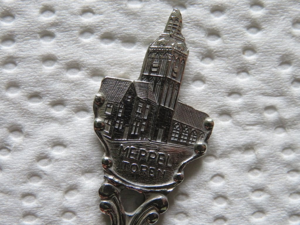 Lepeltje Toren Grote of Mariakerk te Meppel, Verzamelen, Ophalen of Verzenden, Zo goed als nieuw, Overige materialen, Bestek