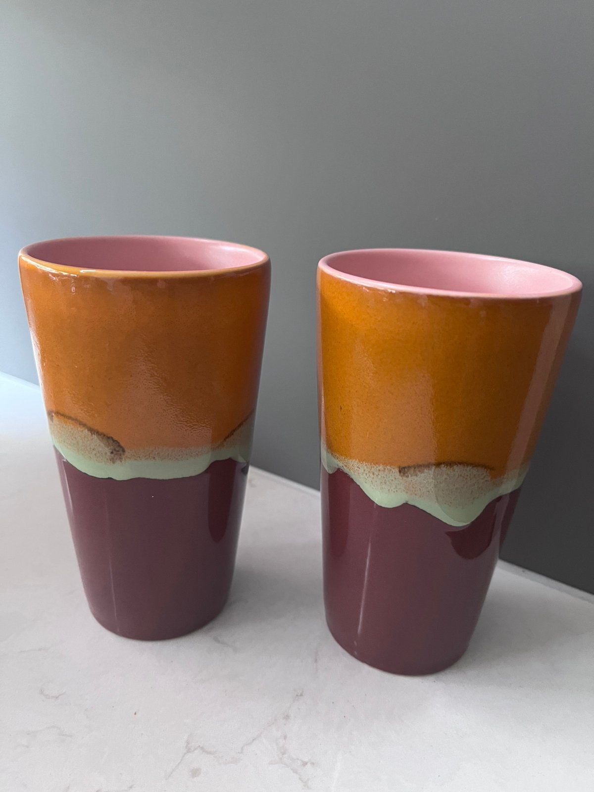 Set van 2 hk living mokken nieuw, Ophalen, Overige merken, Keramiek, Vintage