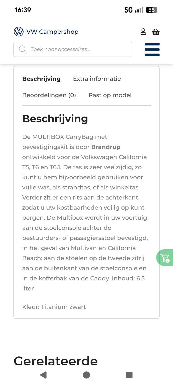 2 Brandrup Multibox CarryBags voor VW California T5/T6/T6.1, Ophalen of Verzenden, Zo goed als nieuw
