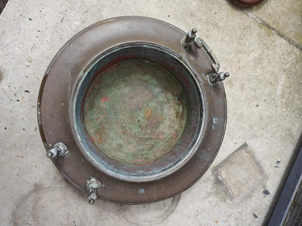 Antieke Koperen Ketel met Patina, Ophalen