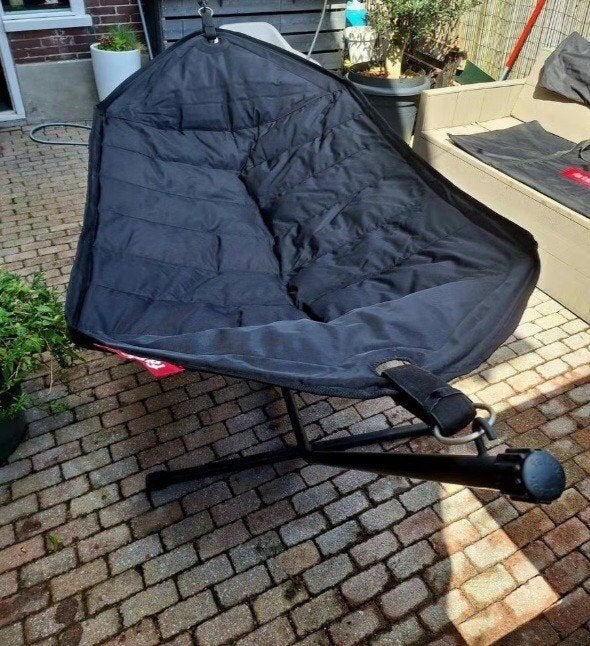 Fatboy Hangmat Zwart, Tuin en Terras, Ophalen of Verzenden, Zo goed als nieuw, Met standaard, Eenpersoons