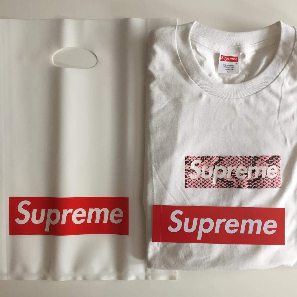 Supreme witte harajuku box logo tee t-shirt t shirt L size, Ophalen of Verzenden, Nieuw, Maat 48/50 (M), Wit