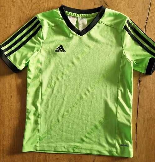 Lime groen/geel Adidas Sportshirt-gymshirt-voetbalshirt, 152, Adidas, Sport- of Zwemkleding, Ophalen of Verzenden, Zo goed als nieuw