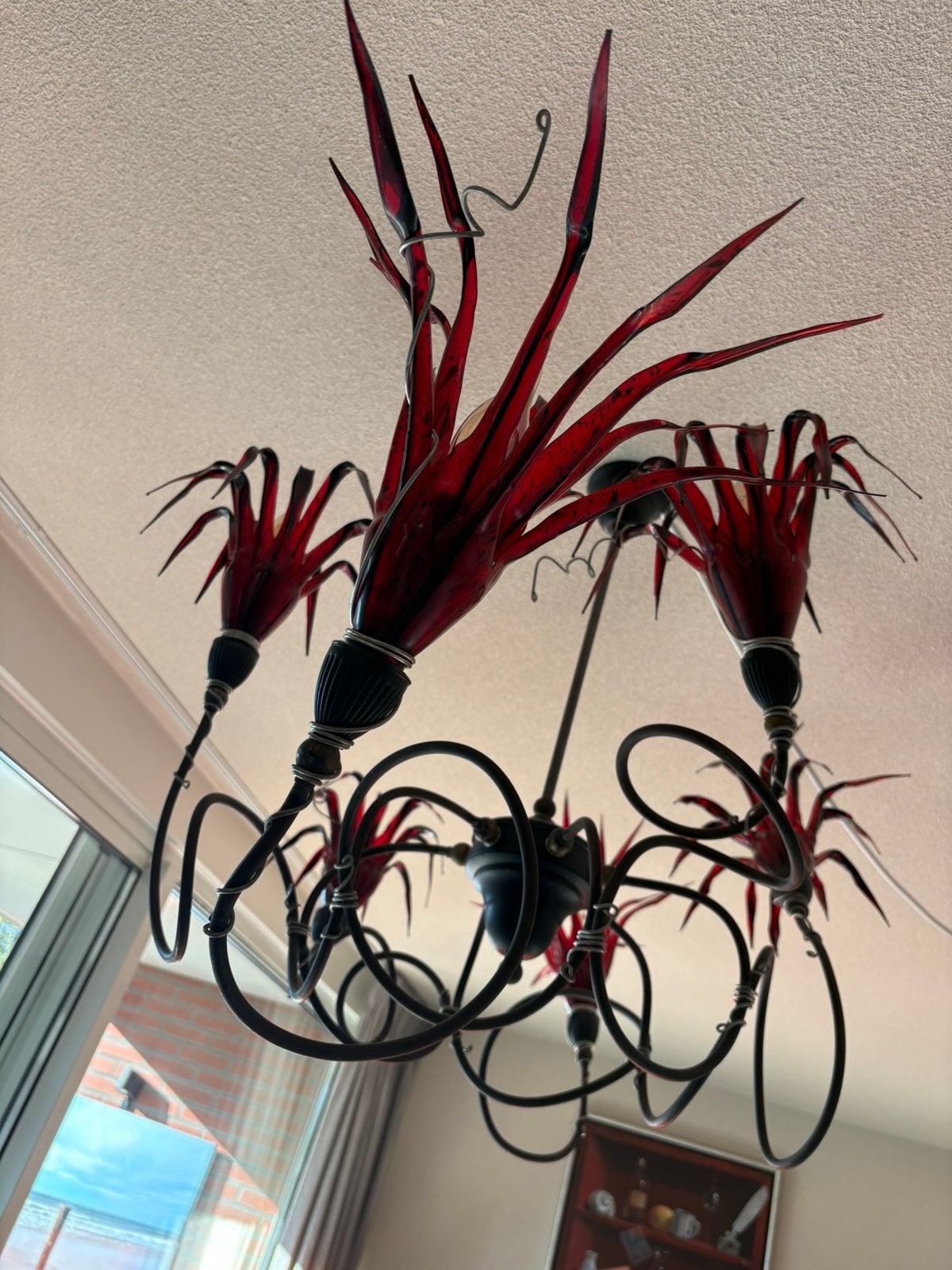 Prachtige plafondlamp (kunst), Kroonluchter, Kunststof, E14 (klein), Gebruikt