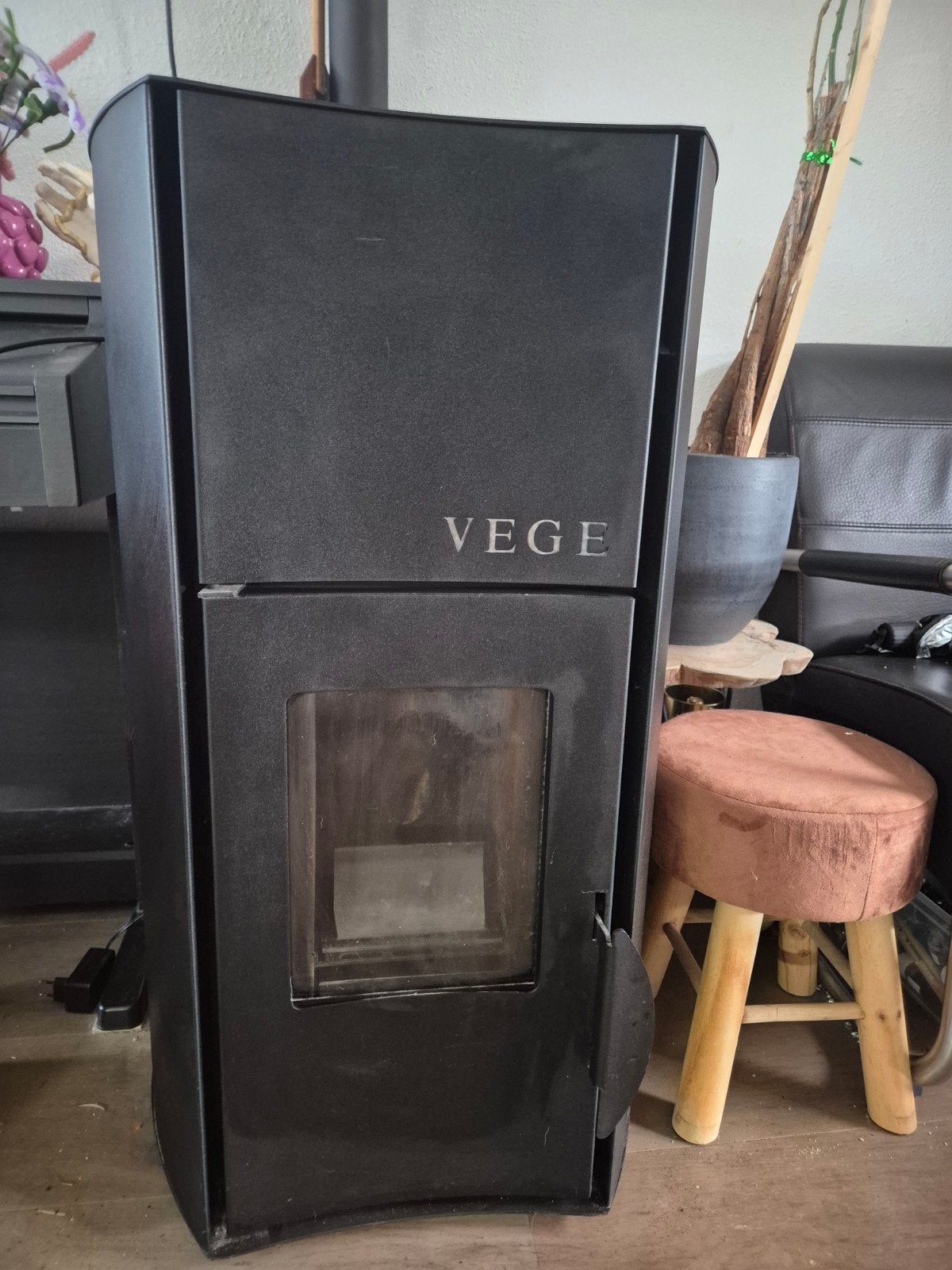 Milkuz Michelle 12 kW watergedragen pelletkachel, Huis en Inrichting, Ophalen, Zo goed als nieuw, Pelletkachel, Vrijstaand