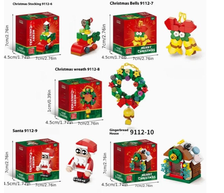 10 Kerstfiguren Bouwsteentjes, Ophalen of Verzenden, Nieuw