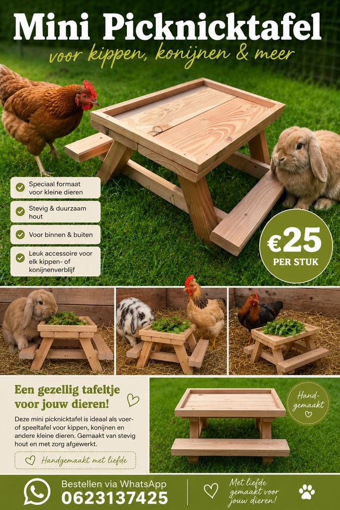 Kippenvoerbak chicknicktafel voertafel, Dieren en Toebehoren, Pluimvee | Toebehoren, Nieuw, Kippenhok of Kippenren, Ophalen of Verzenden