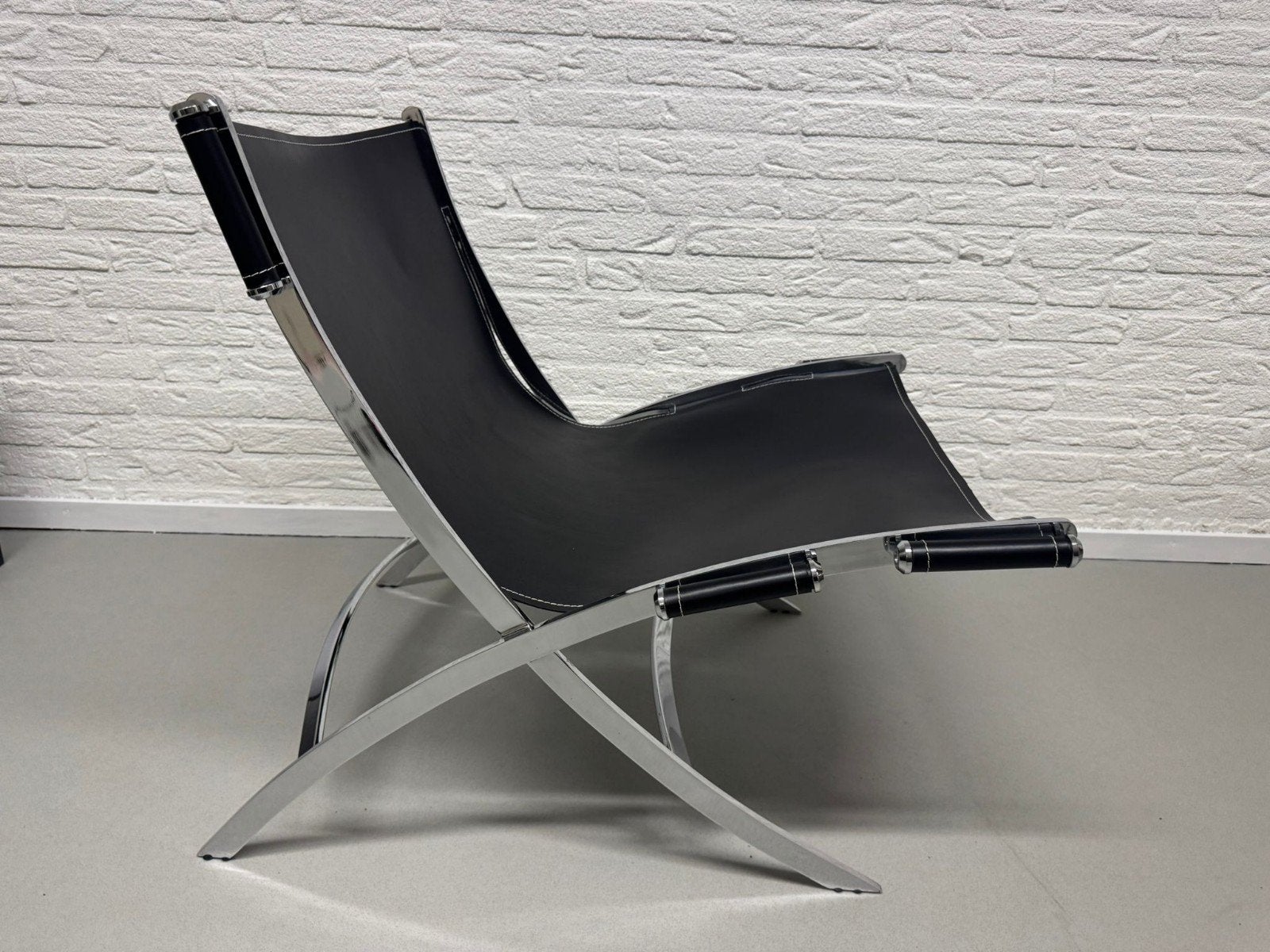 Design lounge stoel type Flexform, Ophalen, Modern Design, Zwart, Zo goed als nieuw