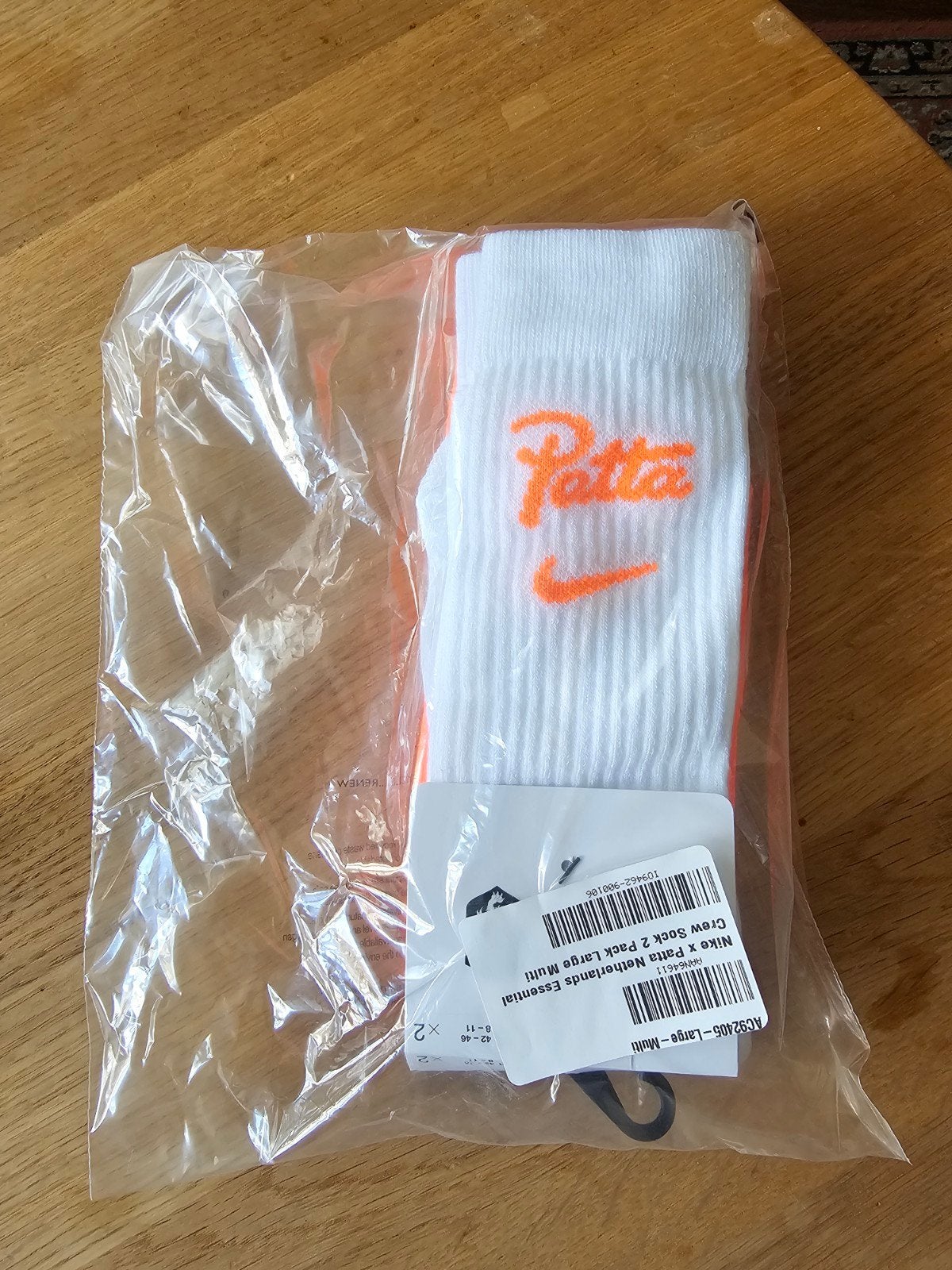 Nike x Patta Nederland Essential Crew Sokken (2-pack), Ophalen of Verzenden, Overige kleuren, Nike x Patta, Nieuw