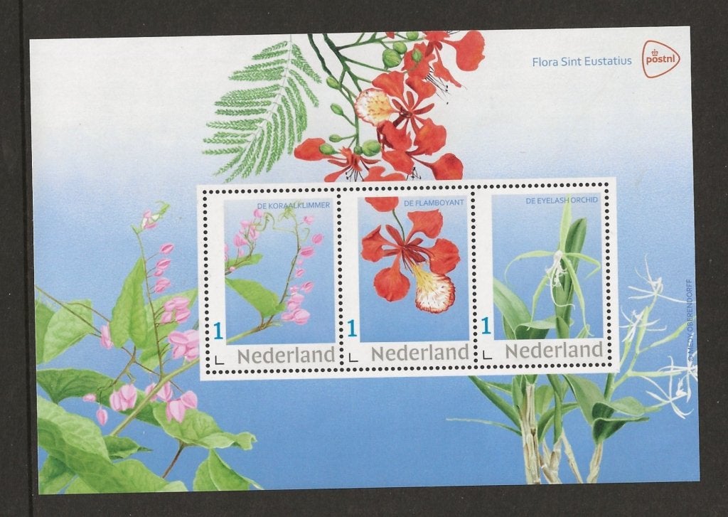 Beursvelletje persoonlijke zegels Sint Eustatius Flora pfr, Ophalen of Verzenden, Postfris