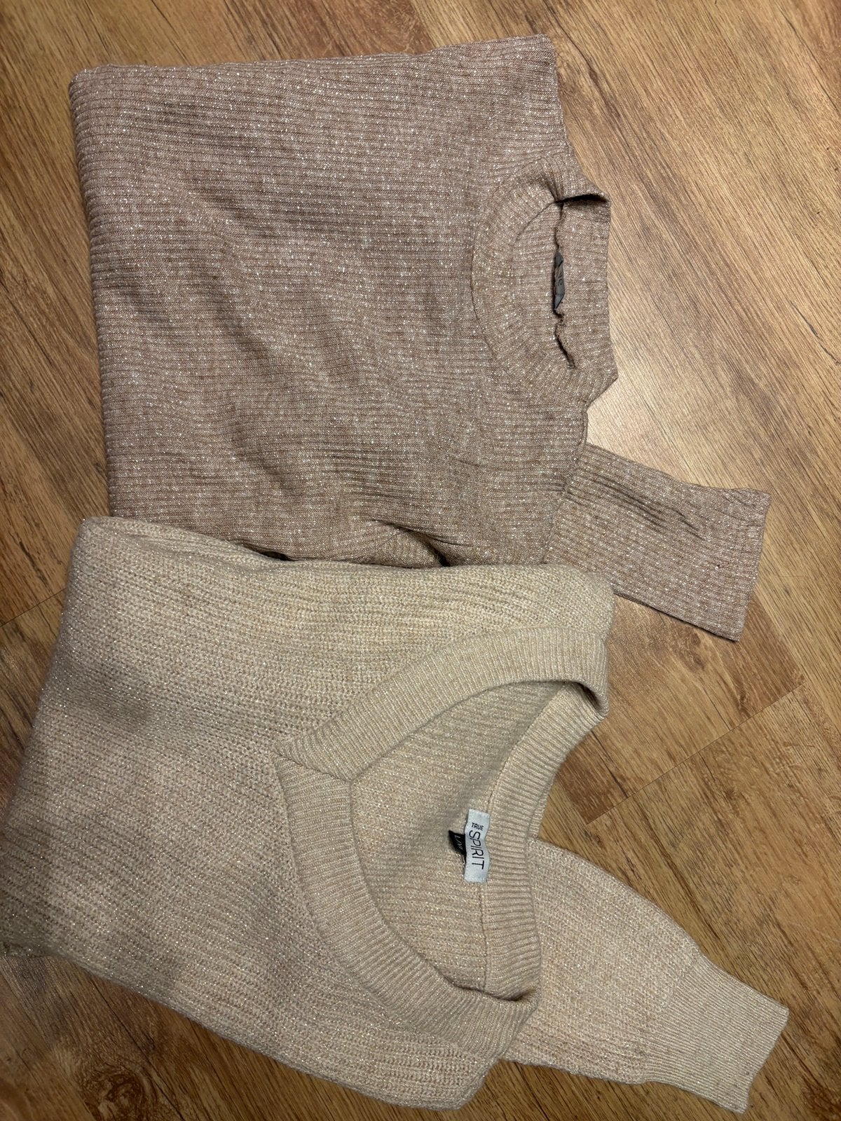 2 beige truien: 1 dikkere (L/XL) en 1 dunne (maat 46), Ophalen of Verzenden, Gedragen, Maat 46/48 (XL) of groter, Beige