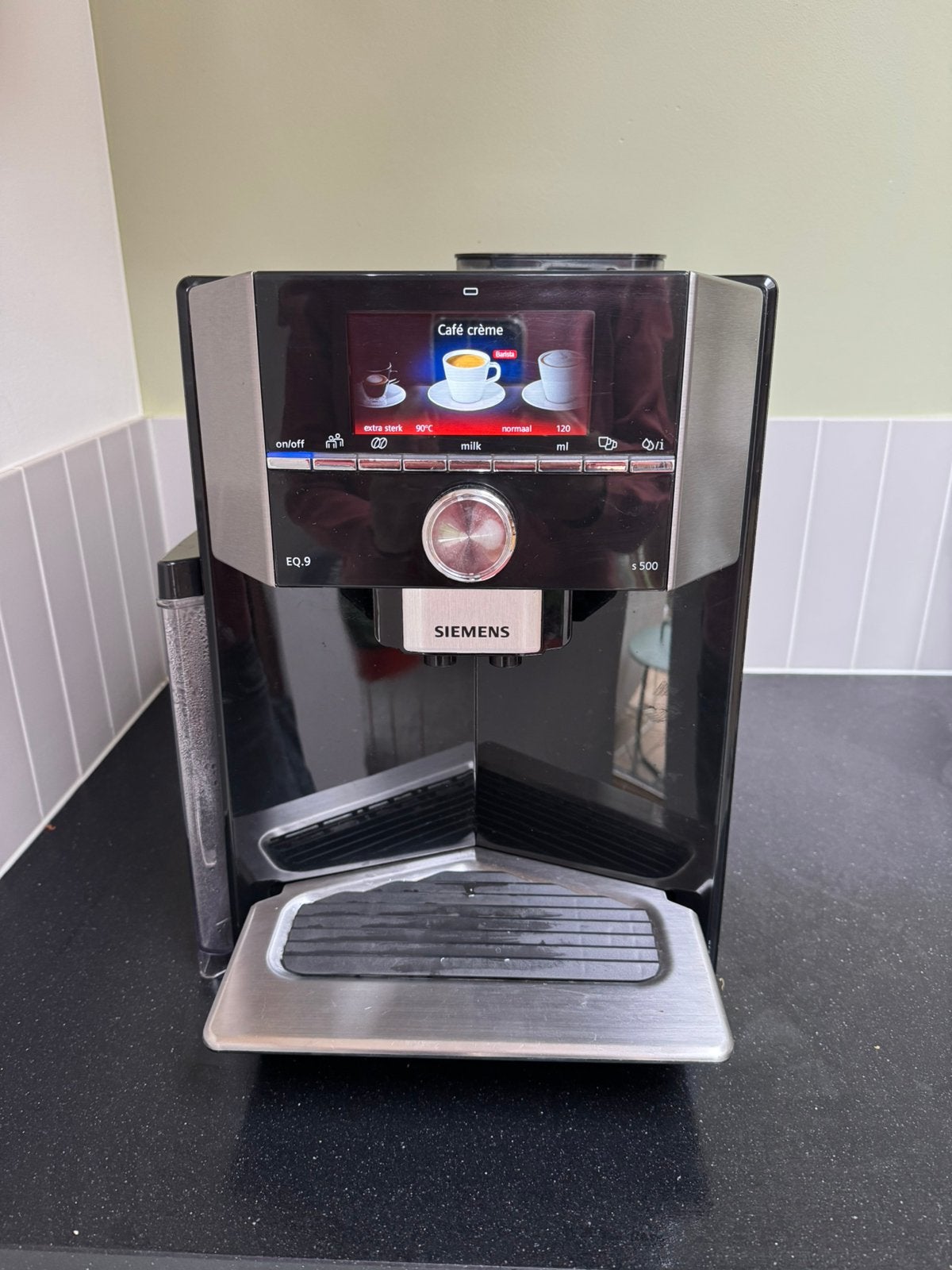 Siemens EQ9 s500, Ophalen, Koffiemachine