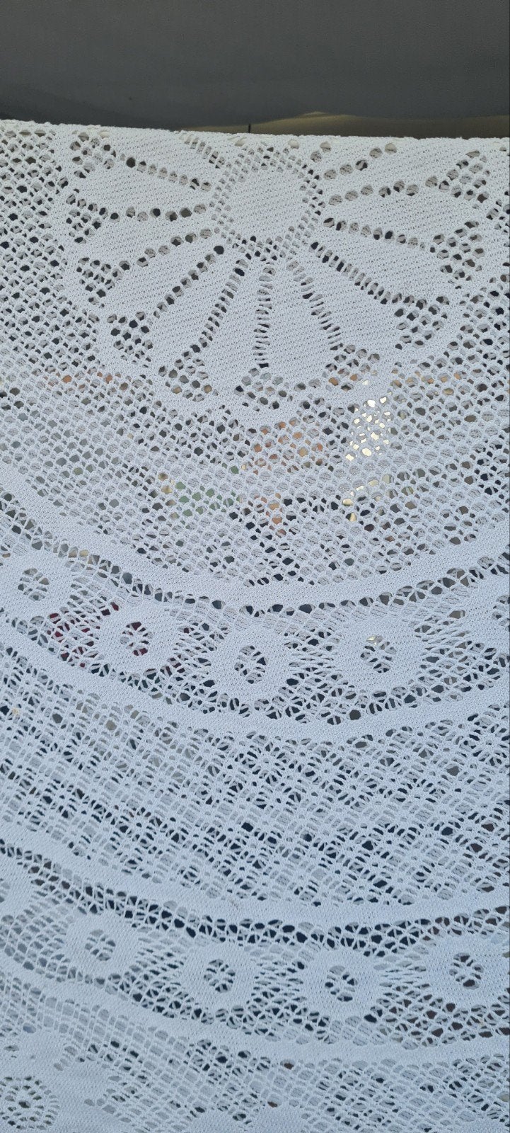 wit rond kanten tafelkleed, Antiek en Kunst, Ophalen of Verzenden