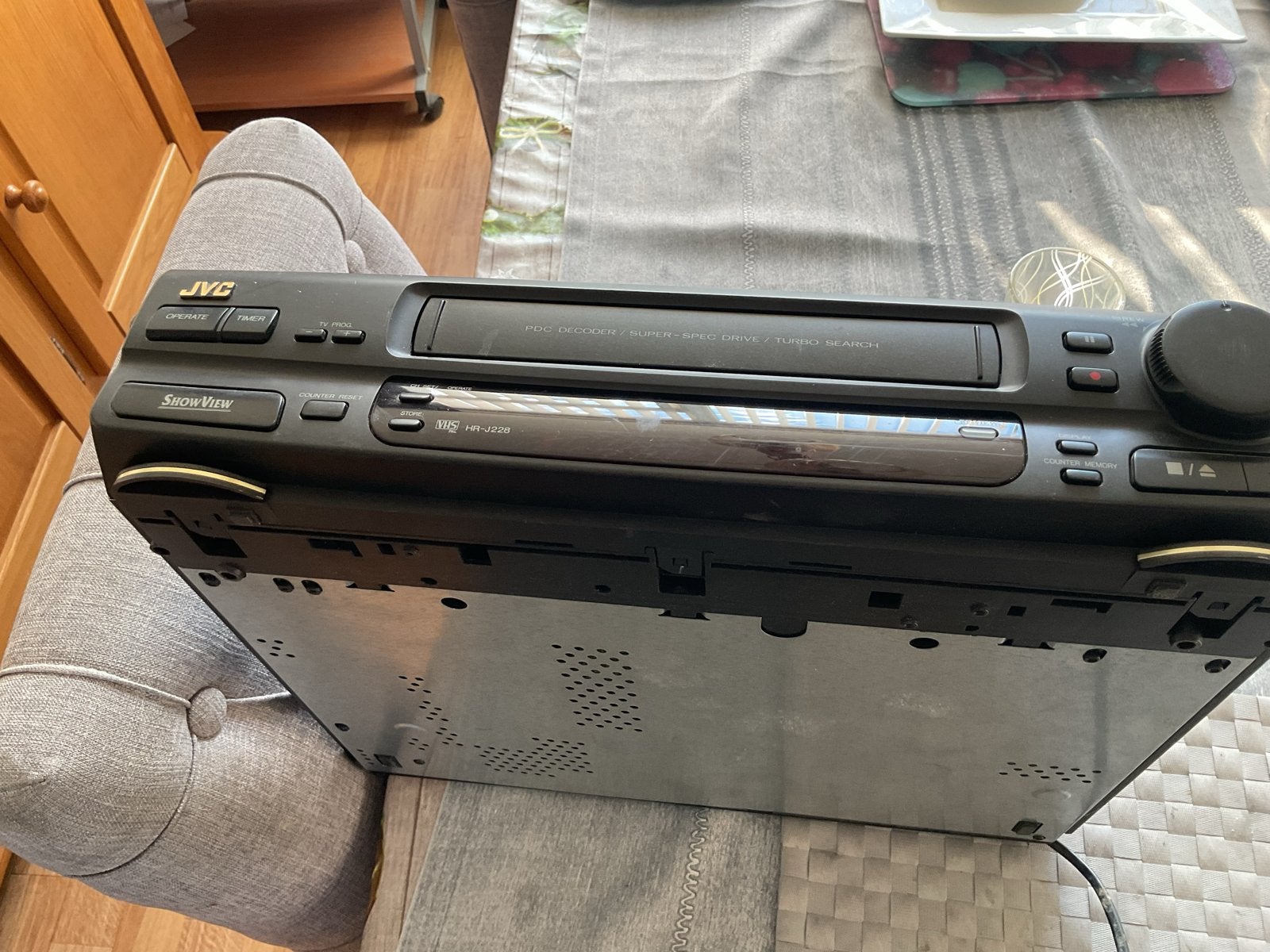 JVC HR-J220 VHS-speler/recorder met afstandsbediening, Ophalen of Verzenden, Gebruikt, VHS-speler of -recorder