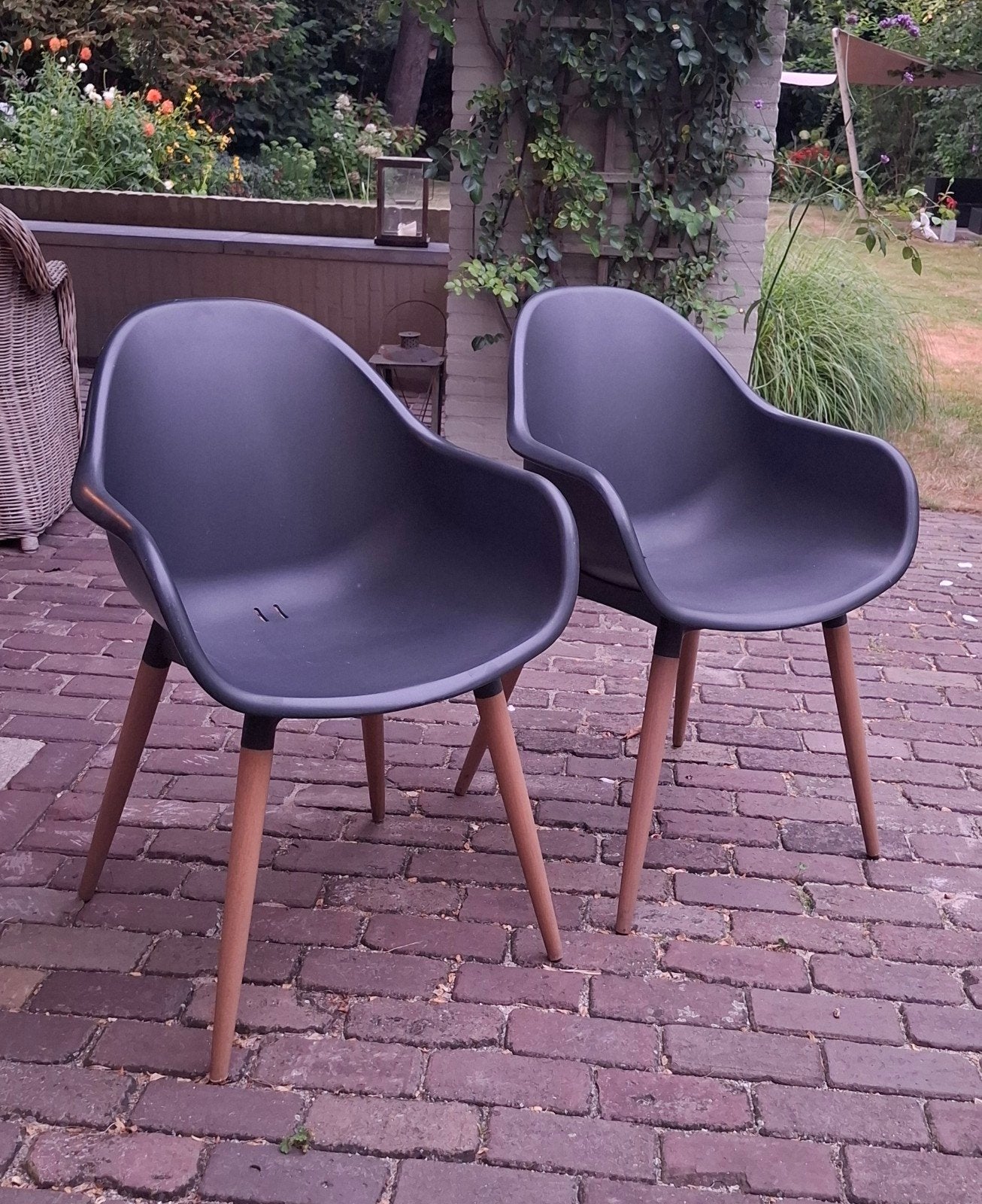 Zes leuke kuipstoelen, Ophalen, Gebruikt, Kunststof