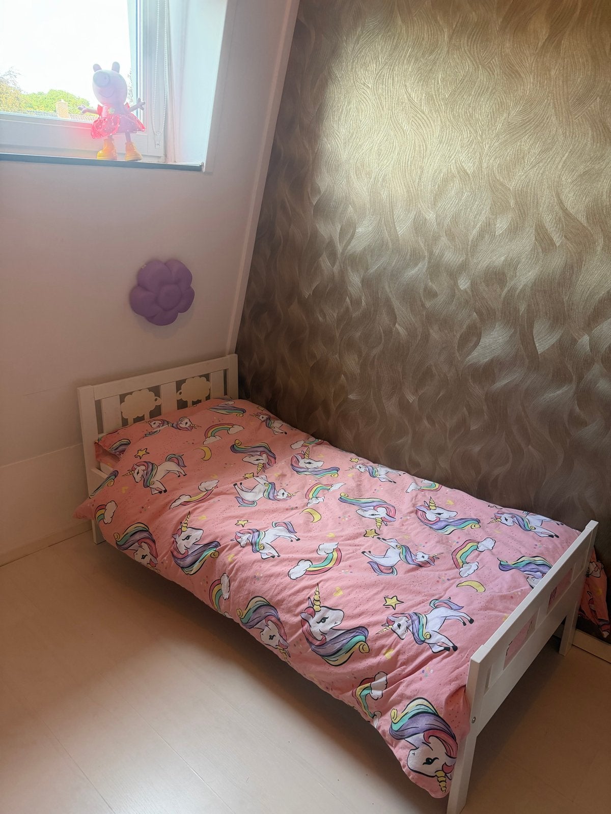 Peuterbed met matras en lattenbodem, Kinderen en Baby's, Ophalen, Gebruikt, 70 tot 85 cm, Lattenbodem