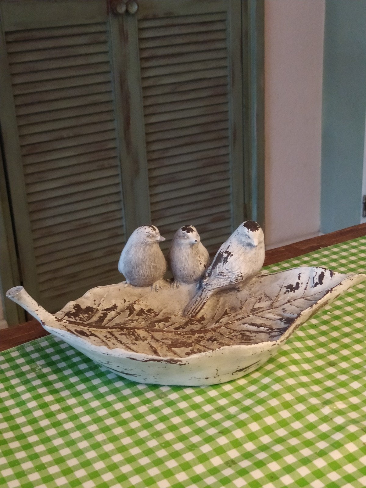 Decoratieve schaal met vogels - Landelijke stijl, Gebruikt, Ophalen of Verzenden, Landelijk, Wit